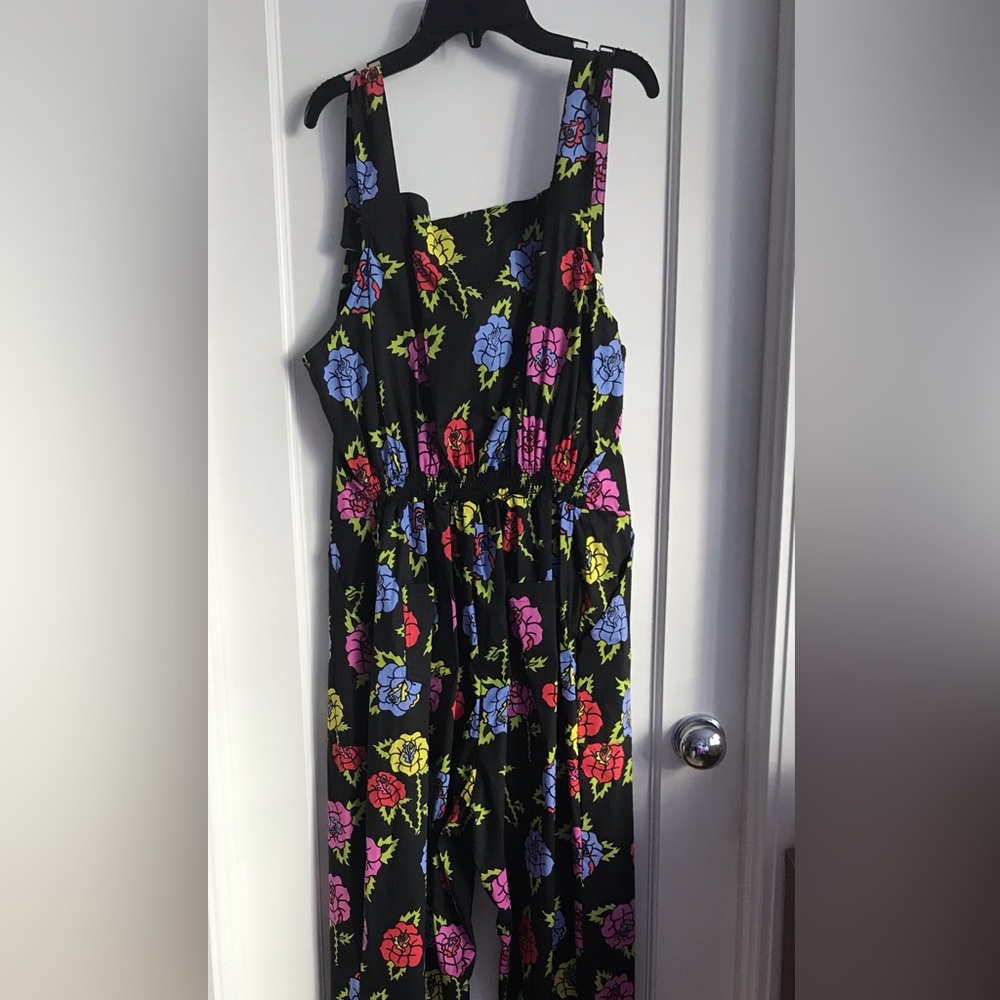 Nooworks Black Floral Jumpsuit Xxl - Picture 3 of 7